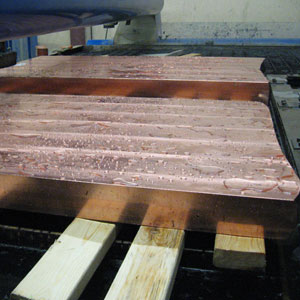 Water Jet Cut Copper